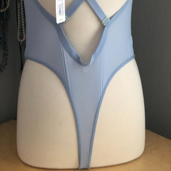 Aerie Smoothez Mesh Bodysuit in Periwinkle Light Blue - NWT's - Picture 6 of 9